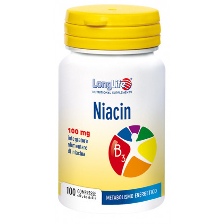 Longlife Niacin 100 mg. 100 Compresse Divisibili