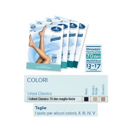 Sauber Collant Classico 70 DEN Taglia 4 Colore N.Beige